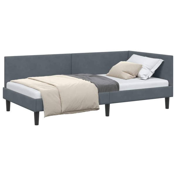 Estructura de cama en esquina Otro Gris oscuro 90 x 190 cm M 3