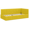 Estructura de cama en esquina Amarillo 90 x 200 cm Terciopelo 2