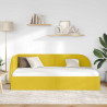 Estructura de cama en esquina Amarillo 90 x 200 cm Terciopelo 4
