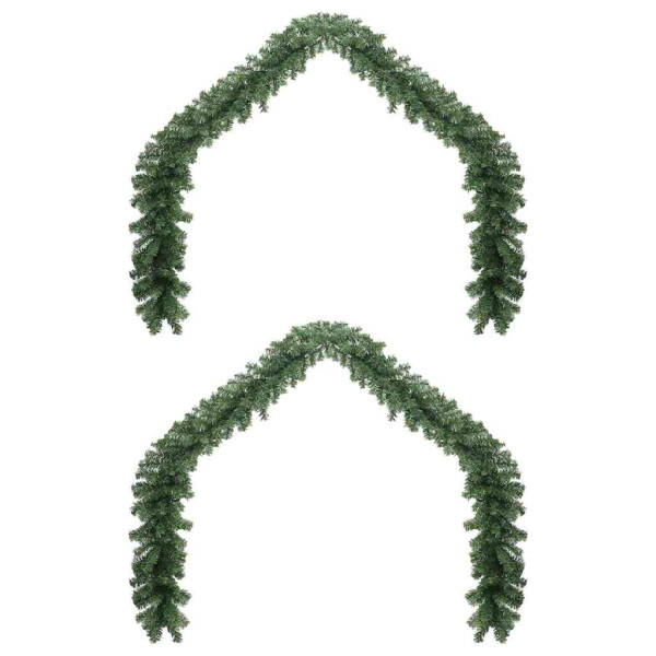Guirnalda de Navidad 2 pcs Verde 40 m PVC M 3