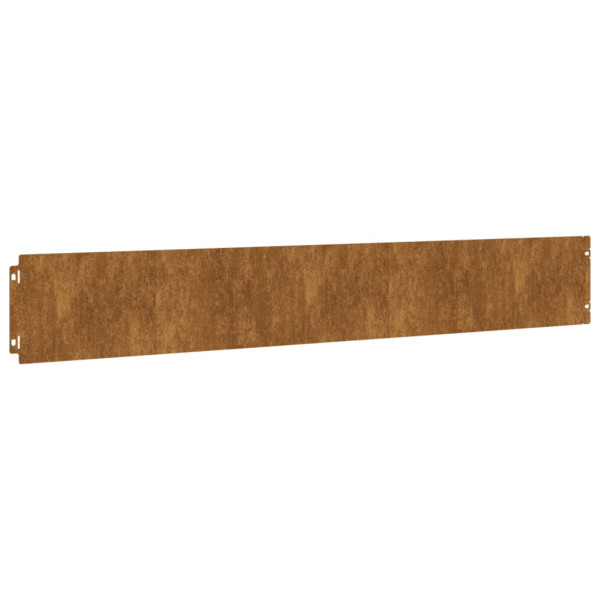 Bordes de césped acero corten flexible 50 piezas 15x103 cm M 4