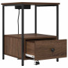 Cabinete de Noche con Estación de Carga 2 pcs Marrón roble 5