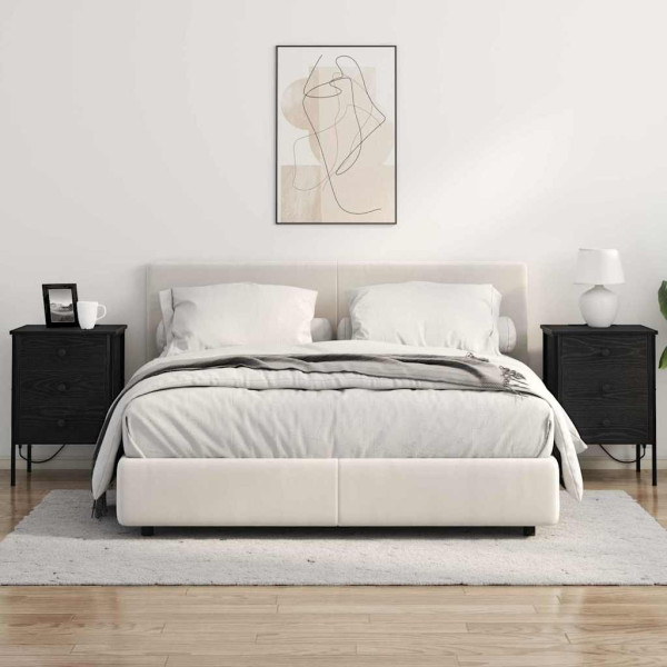 Armario de Noche con cajón Roble negro 42 x 41 x 61 cm M 4