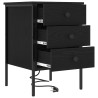 Armario de Noche con cajón Roble negro 42 x 41 x 61 cm 5