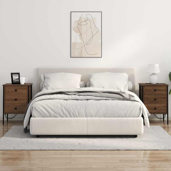 Armario de Noche con cajón Marrón roble 42 x 41 x 61 cm M 4