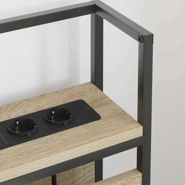 Cabecera de almacenamiento con estante Roble Sonoma 75 cm M 4