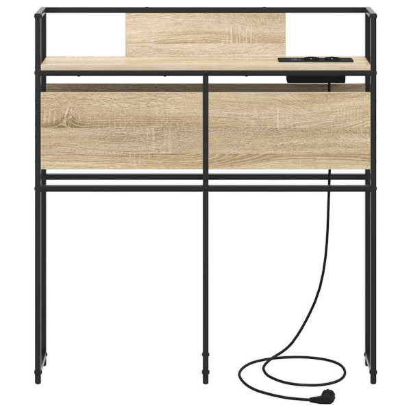 Cabecera de almacenamiento con estante Roble Sonoma 75 cm M 5