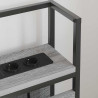 Cabecera de almacenamiento con estante Gris sonoma 75 cm 4