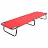 Tumbona plegable acero roja 1