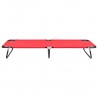 Tumbona plegable acero roja 2