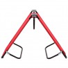 Tumbona plegable acero roja 4