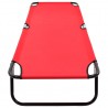 Tumbona plegable acero roja 5