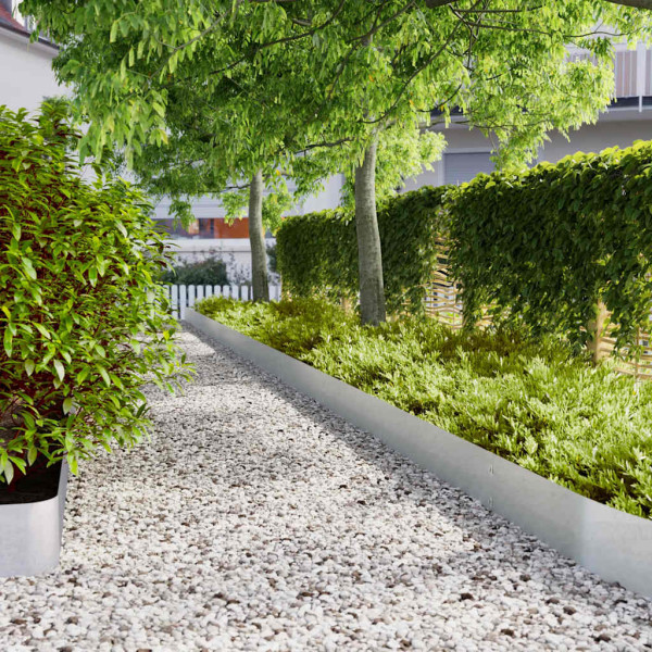 Bordes para césped 10 uds 20x103 cm acero galvanizado D