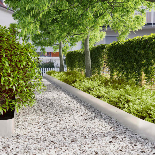 Bordes para césped 30 uds 20x103 cm acero inoxidable D