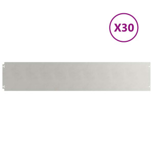 Bordes para césped 30 uds 20x103 cm acero inoxidable H