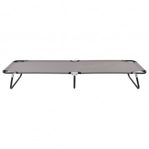 Tumbona plegable acero gris H