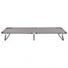 Tumbona plegable acero gris 2