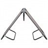 Tumbona plegable acero gris 4