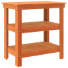 Banco de trabajo con estante Marrón cera 78.5 x 50 x 80 cm 2