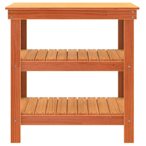 Banco de trabajo con estante Marrón cera 78.5 x 50 x 80 cm M 5