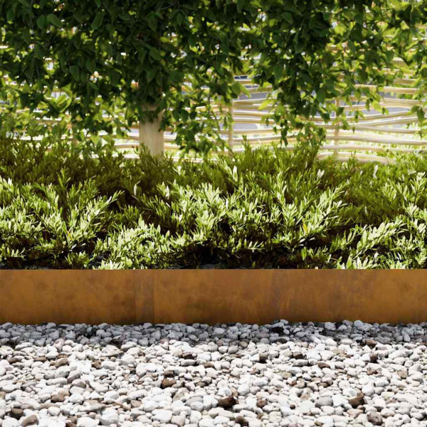 Borduras para césped 10 pcs Marrón 100 x 0.5 x 20 cm M 3