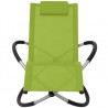 Tumbona geométrica de jardín de acero verde 2