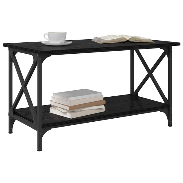 Mesa de Café Roble negro 80 x 45 x 45.5 cm Madera contrachapada M 3