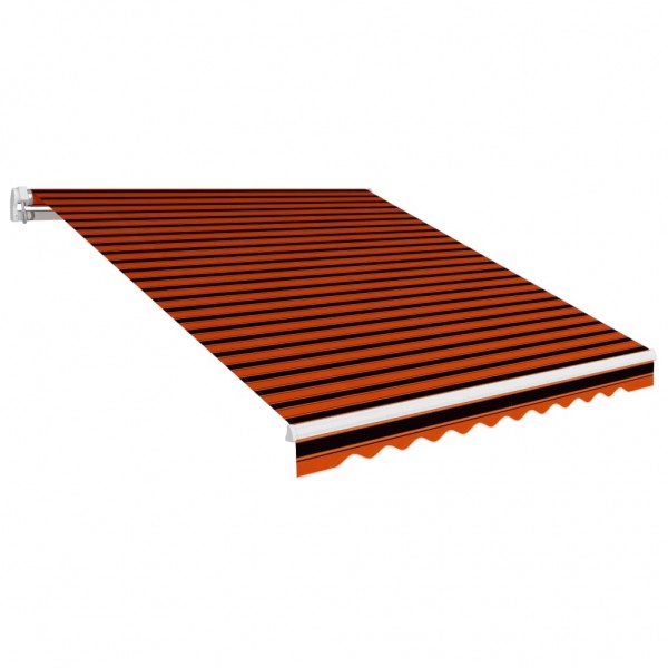 Toldo de lona naranja y marrón 350x250 cm D
