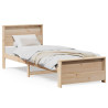 Estructura de cama Marrón 100 x 200 cm Madera maciza de pino 4