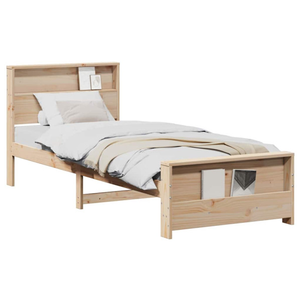 Estructura de cama Marrón 90 x 200 cm Madera maciza de pino M 3