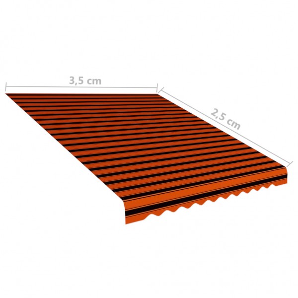 Lona para toldo laranja e castanho 350x250 cm M 5