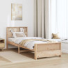 Estructura de cama Marrón 75 x 190 cm Madera maciza de pino 5