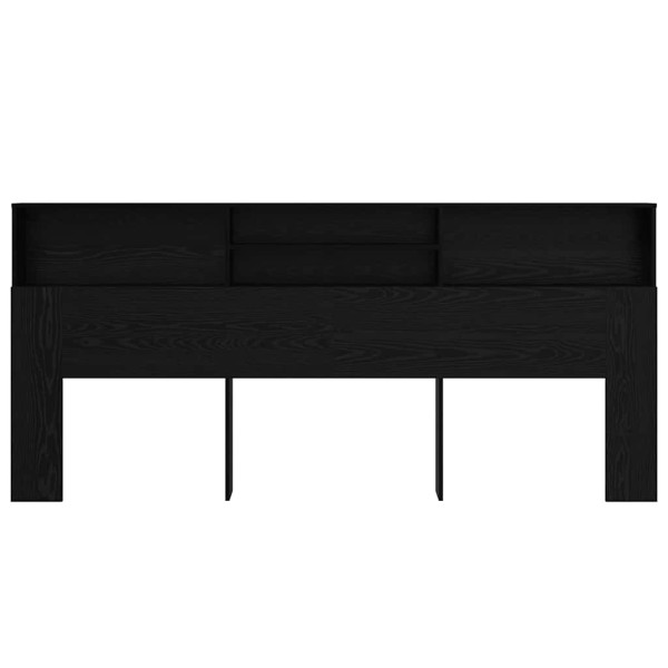 Cabecero de armario con estante Roble negro 220 x 19 x 101.5 cm M 5