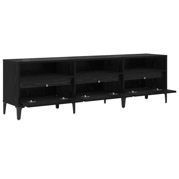 Gabinete de TV Roble negro 150 x 30 x 44.5 cm M 5
