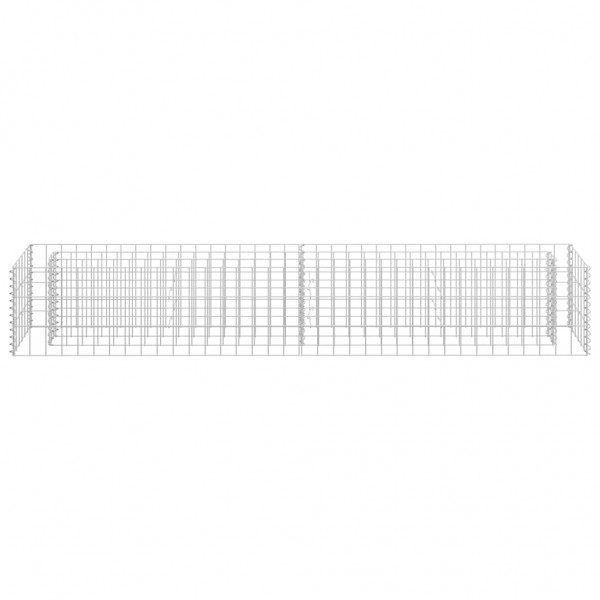 Canteiro elevado/cesto gabião 180x30x30 cm aço galvanizado M 4