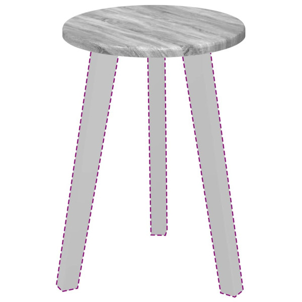 Encimera Gris sonoma 30 x 30 x 1.5 cm Madera contrachapada M 3