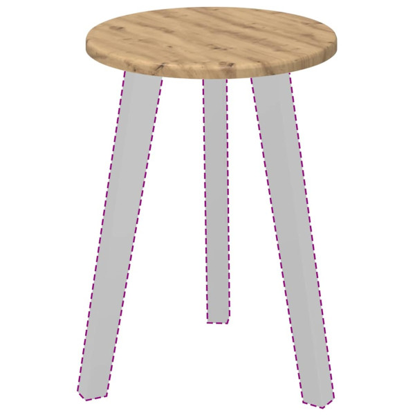 Encimera Roble artisan 30 x 30 x 1.5 cm Madera contrachapada M 3