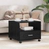 Mesa de Café Roble negro 55 x 55 x 45 cm Madera contrachapada 1