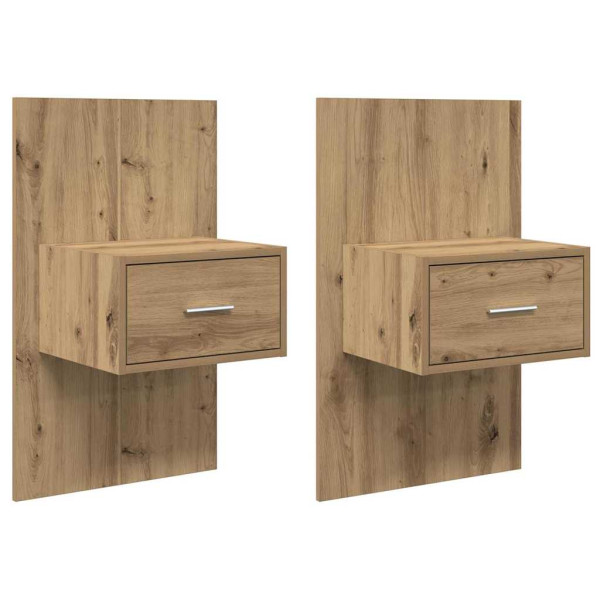 Mueble de cama 2 pcs Roble artisan 48.5 x 32.5 x 80 cm M 2
