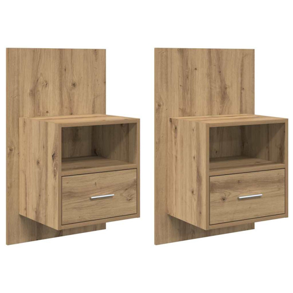 Mueble de cama 2 pcs Roble artisan 48.5 x 32.5 x 80 cm M 2