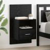 Mueble de cama con cajón 2 pcs Roble negro 48.5 x 32.5 x 80 cm 1