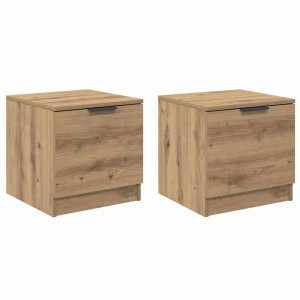 Mueble de cama 2 pcs Roble artisan 40 x 39 x 40 cm H