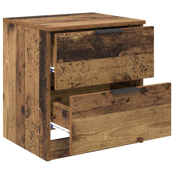 Armario de Noche con cajón 2 pcs Madera vieja 45 x 39 x 50 cm M 5
