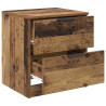 Armario de Noche con cajón 2 pcs Madera vieja 45 x 39 x 50 cm 5