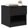 Mueble de cama con cajón 2 pcs Roble negro 40 x 39 x 40 cm 3