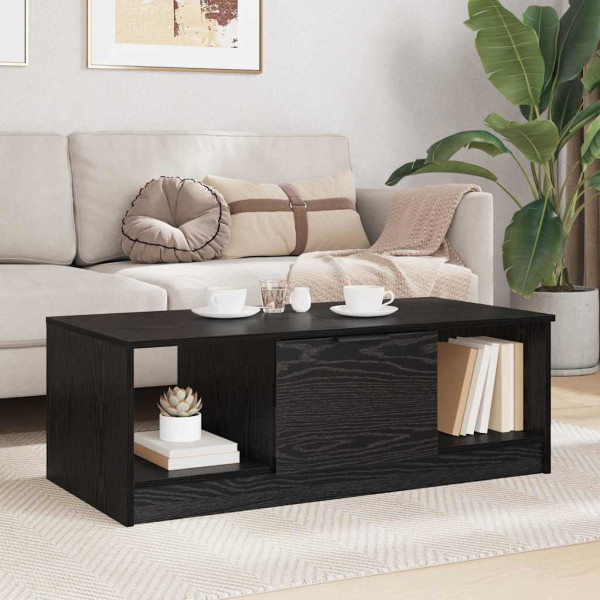Mesa de Café Roble negro 100 x 50 x 36 cm Madera contrachapada M 4