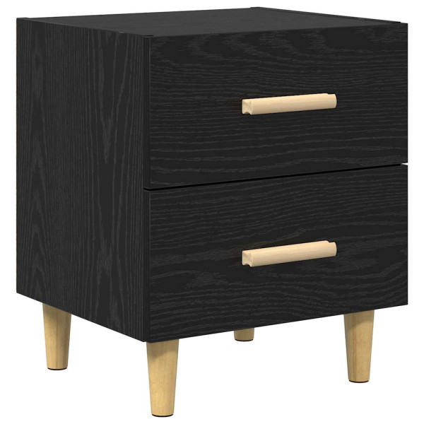 Mueble de cama con cajón Roble negro 40 x 35 x 47.5 cm M 2