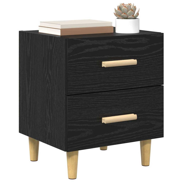 Mueble de cama con cajón Roble negro 40 x 35 x 47.5 cm M 3