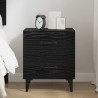 Mueble de cama con cajón Roble negro 40 x 35 x 47.5 cm 4