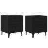 Mueble de cama con cajón 2 pcs Roble negro 40 x 35 x 47.5 cm 2